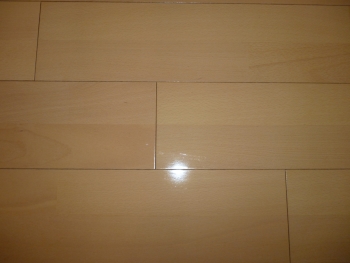 ワックス塗布後の接写